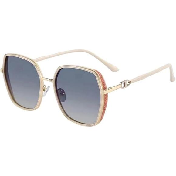 Fragolucyou Accessories - Elegant Oversized Square Sunglasses - Gradient, Stylish, UV Protection & Chic